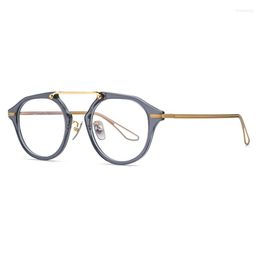 Sunglasses Frames Pure Titanium Pilot Eyeglasses Top Quality Ultra-light Men Designer Vintage EYEWEAR