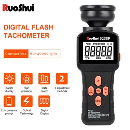 Speed Measuring Instruments Ruoshui 6238P Digital Stroboscope With Large LCD And Backlight Digital Tachometer Adjust Objects Of High Speed And Moving