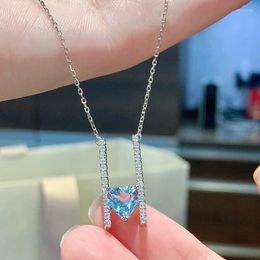 Lockets Statement Heart Love Chocker Necklace Silver Color Wedding Pendants For Women Bridal Charm Jewelry