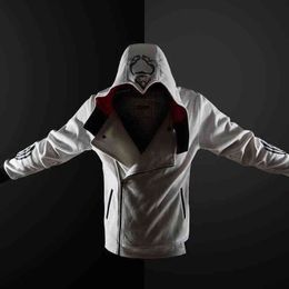 Men's Hoodies Sweatshirts Assassin Hoodies zipper Streetwear Fashion print hoodie Hip Hop Assassin hoodie boy Sweatshirt coats 5 Colours Tracksuit Hoody