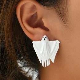 S3218 Fashion Jewelry Halloween Hanging Ghost Stud Earrings For Women Easter Face Earrings