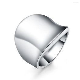 Cluster Rings 2022 Arrival 925 Sterling Thumb Glossy For Women Big Faced Wide Finger Unisex Jewellery Mama Men