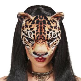 Party Masks 3D Tiger Leopard Animal Face Mask Halloween Easter Mardi Gras Carnival Masquerade Cosplay Props for Childrens Gifts 220920