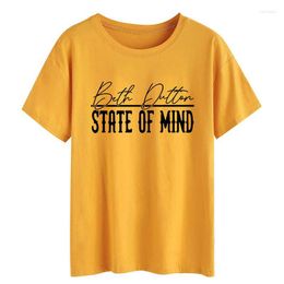 Men's T Shirts Men's T-Shirts Summer Men Clothes 2022 Casual Tee Shirt Cotton STATE OF MIND Print Couple TShirts Plus Size