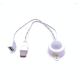 Night Lights DC 5-24V 5A With USB Plug PIR Motion Sensor Switch For LED Strip Human Body Infrared Drop Room Decor Lamp