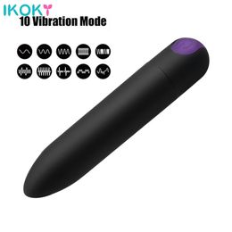 Beauty Items Strong Vibration Dildo Bullet Vaginal Massager IKOKY Vibrators G Point Orgasm Clitoris Stimulator sexy Toys For Women