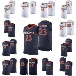 Nik1 NCAA College Virginia Cavaliers Basketball Jersey 3 Jeff Lampe 30 Jay Huff 33 Jack Salt 4 Justin McKoy 40 Barry Parkhill Custom Stitched