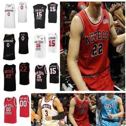 Nik1 NCAA College SDSU San Diego State Aztecs Basketball Jersey 12 Nolan Narain 13 Caleb Giordano 2 Adam Seiko 20 Schakel 21 Jared Barnett Custom