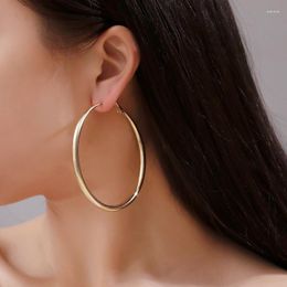 Hoop Earrings WUKALO Fashion Oversized Big For Women Basketball Brincos Large Thick Round Circle Hoops Punk Jewelry