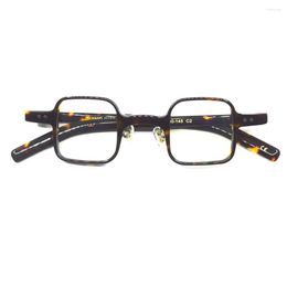 Sunglasses Frames Hand Made Vintage Glasses Men Small Square Acetate Eyeglass Myopia Prescription Women