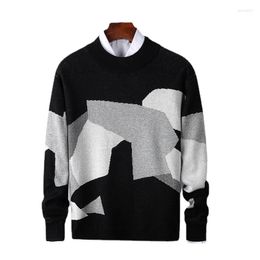 Men's Sweaters Christmas Sweater Men Slim Fit Clothes Winter Thick Warm Mens Cashmere Pullover Casual O-Neck Pull Homme S-3XL