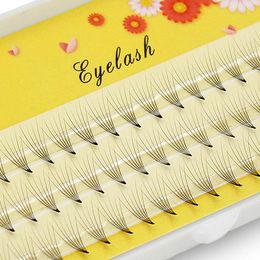 False Eyelashes Kimcci 3D Effect Natural 6D Eyelash Extension Russian Volume Short Stem Pre-Fanned Mink Lashes Individual Cilias