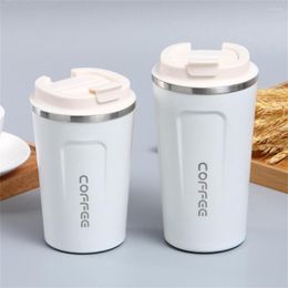 Mugs Coffee Vacuum Cup Stainless Steel Thermal Mug Tea Milk Beer Water Thermo Bottle With Non-slip Case Travel Leakproof Flask