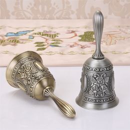 Christmas Decorations Church Classroom Bar el Vintage Bell Hand Call Bell Gold Silver MultiPurpose Bells for Craft Wedding Decoration 220921