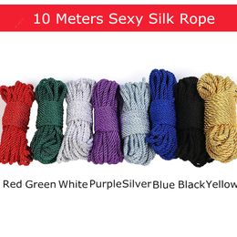 Beauty Items 10m sexy Slave Bondage Rope Thick Cotton Restraint Erotic Role play Toys Soft For Couples Adult Games Product