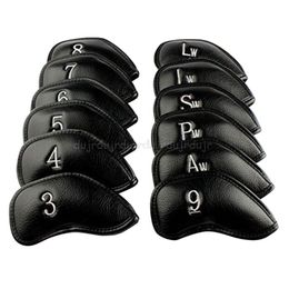 Other Golf Products 91012Pcs Portable PU Club Iron Head Covers Protector s Cover Set D11 19 Dropship 220920