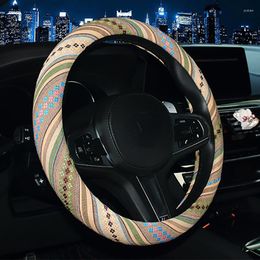 Steering Wheel Covers Universal 38cm Car Cover Protector Bohemian National Style Handlebar Braid Wheels Anti Slip Breathable
