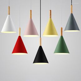 Pendant Lamps Modern Lights For Dining Table Kitchen Island Bar Colourful Aluminium Home Decor Hanging Indoor Lighting E27