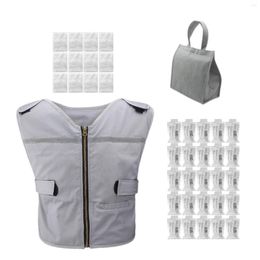 Hunting Jackets Summer Cooling Vest With Ice Packs Outdoor Sports Cool Shirt Heat Resistant Apron For Men And Women Breathable Convenient