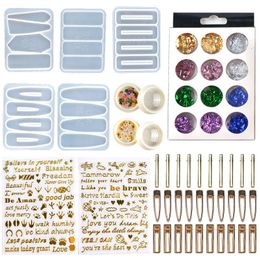casting epoxy NZ - Craft Tools DIY Hair Pin Casting Mold Set Kit Includes 30 Pieces Hair Clip 5 Silicone Resin Molds Jewelry Molds Epoxy Resin Hairpin Molds HWA3487