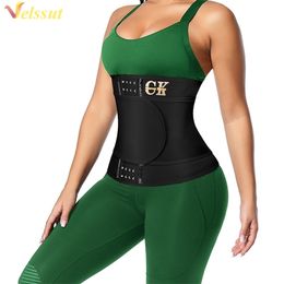 Waist Tummy Shaper Velssut Corset Trainer for Women Fajas Colombianas Bodi Latex Slimming Belt Black Steel Boned Weight Loss 220921