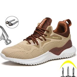 Dress Shoes Sport Safety Men Indestructible Work Boots Lightweight Sneakers Male Steel Toe Anti Puncture 220921