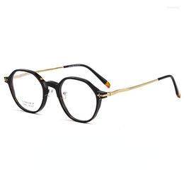 Sunglasses Frames Stylish Fashion Round Glasses Myopia Men Business Designer Handmade Vintage Women Prescription Eyeglasses With Full Case