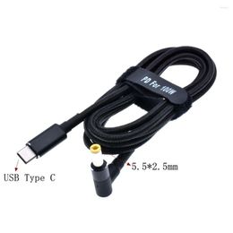 Computer Cables 100W USB Type C To 5.5x2.5mm Male Plug Converter PD Charger DC Charging Cable Cord For Asus Lenovo Laptop 1.8m