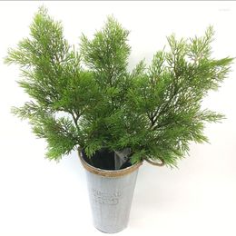 Decorative Flowers Artificial Green Cypress Tree Branch Pine Needle Leaves Plant Christmas Wedding Home Office El Decoration