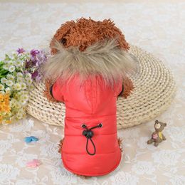 Dog Apparel Winter Warm Down Jacket Pet Clothing Puppy Light Four-legged Hooded Coat Teddy Bear Big Combination Ski Suit 2022