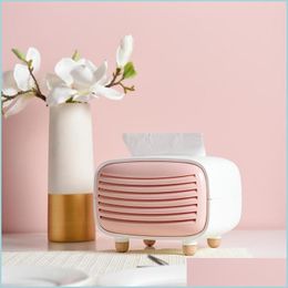 Tissue Boxes Napkins Creative Radio Box Plastic Living Room Chic Paper Towel Storage El Restaurant Home Decoration Supplies Bdebag Dhetq