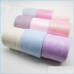 Party Decoration 6Cmx25Yards Star Shiny Tle Rolls Tape Bowknot For Birthday Wedding Decor Supplies Baby Shower Tutu Skirt Drop Bdebag Dhc9A