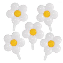 Party Decoration 5/10pcs/lot 18inch Daisy Balloons White Flower Foil Baby Shower Birthday Wedding Decorations Summer Globos