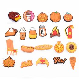 New Arrival 1 Pcs Happy Halloween Croc Shoe Charms Pumpkin Lantern Decorations Trick or Treat Accessories Halloween Party Gift