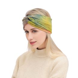 Colorful Sports Headband Cross Hairbands Wide Side Hair Band Yoga Headdress Bohemian Beach Headwear Headscarf for Women