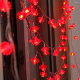 Strings 20 LEDs Round Red Lanterns String Lights USB Fairy Perfect For Wedding Chinese Year Party Decoration