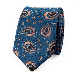 Bow Ties Classic Jacquard Bandanna Flower Neck Casual 6cm Paisley Groom Wedding Business Suits Skinny Neckties