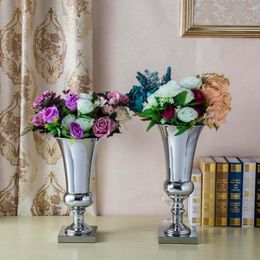 Party Decoration 43 Cm 49 Tall 10 Pcs/Lot Gold/Silver Wedding Road Lead Table Centerpiece Flower Vase