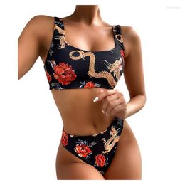 Women's Swimwear Women's Women Sexy Solid Bikini Set 2022 High Waist Push-up Padded Bathing Swimsuit Beachwear Femme Summer Bikinis