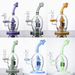 Mushroom Hookahs Ball Style Glass Bongs Showerhead Perc Percolator Unique Bongs 5mm Thick Oil Dab Rigs 14mm Joint