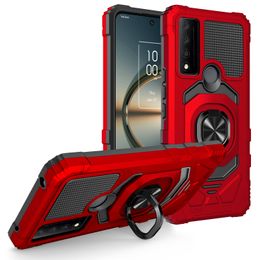 Phone Cases For TCL 30 30Z 30T 30 PLUS 30E 30 SE 305 306 303 STYLUS 30V 30XE 4X 20XE FLIP PRO 4056 A3X A3 Dual-layer PC&TPU Shockproof With Rotating Ring Kickstand Cover