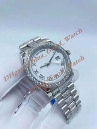 Good Factory Sale Watch 11 Colours Rome Week Date Dial Men Watches Classic 36mm Automatic Movement Diamond Bezel Diamond Strap Gift Wristwatches Original Box