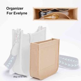 Bag Organiser Evening s Travel Purse Insert Felt Encryption Makeup Inner Storage Women Luxury Handbag Tote Shaper Liner For H Evelyne 220922