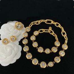 Fashion Designer White Resin Crystal Necklaces Bracelet Earring Rings Set Banshee Medusa Head Portrait 18K Gold Plated Birthday Festive Engagement Gifts MS1-01