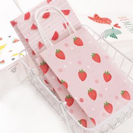 Gift Wrap 10pcspack Fruit Gift Bag Watermelon Strawberry Pattern Paper Favors Packaging Bag Summer Holiday Birthday Party Supplies 220922