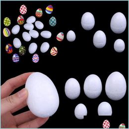Party Decoration 10Pcs/Set 3-7Cm Modelling Polystyrene Styrofoam Foam Egg Ball White Craft For Diy Christmas Day Or Easter Dro Bdebag Dhlqv