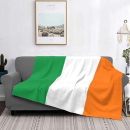 Blankets Flag Of Ireland Irish Blanket National Country Nation Bedspread Soft Warm Spread Sofa Bed Flannel Bedroom Picnic Fluffy Decor