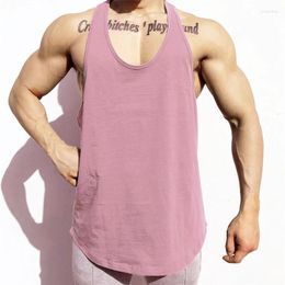Men's Tank Tops Summer Brand Mens Running Vest Gym Sleeveless Shirt Slim Fit Men Sport Workout Training Man Singlet