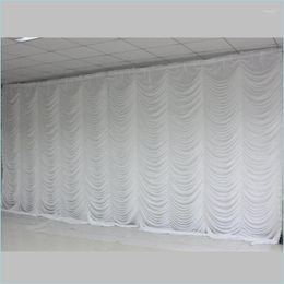 Party Decoration Ice Silk Elegant White Water Fall Wedding Backdrop Event Curtain Drape Supplies For Drop Delivery 2021 Home G Mxhome Dhzds