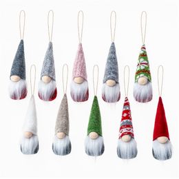 Wholesale Christmas Decorations Knitted Doll With Whisker Party Gnomes Pendant 6x17cm Santa Claus Tree Pendant Home Party Gifts For Family Friends A12